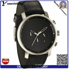 Relojes de cuarzo para hombre Yxl-913 Watch Correa de cuero clásico marrón Reloj de pulsera de hombre de trabajo de gran esfera